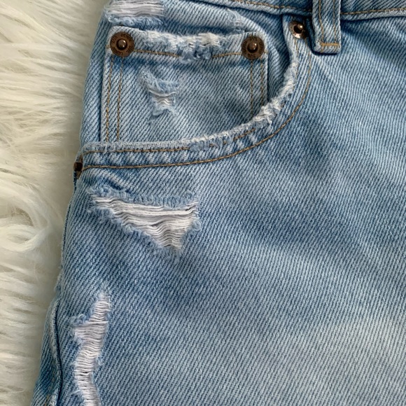 ZARA ripped blue jean shorts (worn once) - Picture 5 of 5
